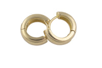 Circle Earring Round Circle Hoops- Solid Brass- 13mm- 2.5mm thick