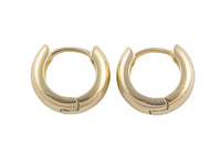 Circle Earring Round Circle Hoops- Solid Brass- 14mm and 16mm- 5mm thick