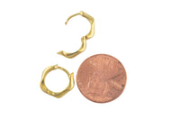 Circle Earring Round Circle Hoops- Solid Brass- 12mm- 2mm thick