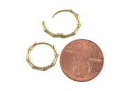 Circle Earring Round Circle Hoops- Solid Brass- 14mm- 2mm thick