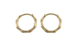 Circle Earring Round Circle Hoops- Solid Brass- 14mm- 2mm thick