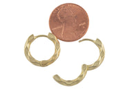 Circle Earring Round Hoops- Solid Brass- 17mm- 2.5mm thick