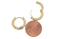 Circle Earring Round Hoops- Solid Brass