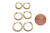 Circle Earring Round Hoops- Solid Brass