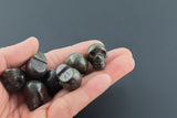 1 Pc Natural Bloodstone Skull Skulls ~1" - Self Standing - Not Drilled