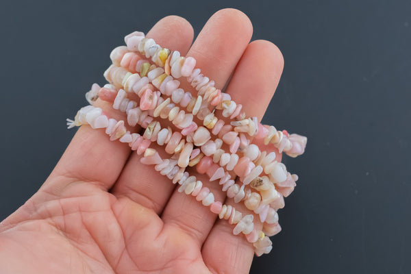 Natural Flower Pink Opal Stretchy String Bracelet Natural Gemstone Crystal Bracelets Handmade Jewelry Bracelet Crystal Bracelet