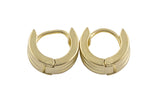 Circle Earring Round Circle Hoops- Solid Brass- 13mm- 7mm thick