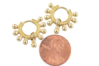 Circle Earring Circle Hoops- Solid Brass- 20mm