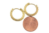 Brass Earring Hoops- Solid Brass- 17mm- 2.5mm thick