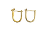 Circle Earring T Shaped Hoops- Solid Brass