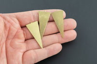 Brass earrings-Earring copper accessories-Earring pendant-Brass earring charms-Earring connector-Brass jewelry-Triangle shape - 18x40mmmm