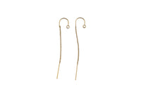 Gold Filled Threader Earrings Findings- 2.5 inches- 1 pair per order