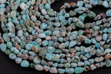 Natural Larimar Nugget Beads - Around 6x10mm in dimensions -16 Inch strand - Wholesale pricing Gemstone Beads