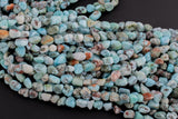 Natural Larimar Nugget Beads - Around 6x10mm in dimensions -16 Inch strand - Wholesale pricing Gemstone Beads