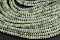 Natural Burmese Jade, High Quality in Roundel, 6mm, 8mm- Full 15.5 Inch Strand-Full Strand 15.5 inch Strand Smooth Gemstone Beads