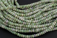 Natural Burmese Jade, High Quality in Roundel, 6mm, 8mm- Full 15.5 Inch Strand-Full Strand 15.5 inch Strand Smooth Gemstone Beads