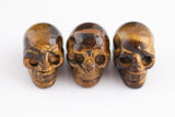 1 Pc Natural Tiger Eye Tiger's Eye Stone Skull Shape- 1.5 inches