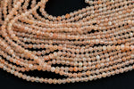 Natural Sunstone Full Strands-15.5 inches- 2.5mm- Nice Size Hole- Diamond Cutting,High Facets-Nice and Sparkly-Faceted Round Gemstone Beads