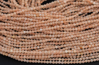 Natural Moonstone Full Strands-15.5 inches- 2.5mm- Nice Size Hole- Diamond Cutting,High Facets-Nice and Sparkly-Faceted Round Gemstone Beads