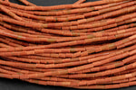 Sandstone Goldstone beads tube tubular beads 15.5" 2x4mm