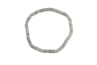 Natural Aquamarine- 2x4mm Heishi Stretchy Bracelet- 7 inches