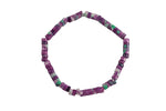 Purple Sediment Jasper- 2x4mm Heishi Stretchy Bracelet- 7 inches