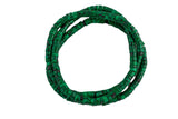 Malachite - 2x4mm Heishi Stretchy Bracelet- 7 inches