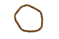 Natural Wood Jasper - 2x4mm Heishi Stretchy Bracelet- 7 inches