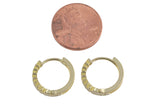 Circle Earring Round Circle Hoops- Solid Brass- 14mm- 73mm thick