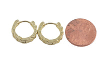 Circle Earring Round Circle Curb Hoops- Solid Brass- 15mm- 4mm thick