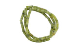 Natural Olive Green Jade- 2x4mm Heishi Stretchy Bracelet- 7 inches