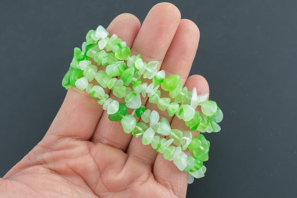 Green Agate Stretchy String Bracelet Natural Gemstone Crystal Bracelets Handmade Jewelry Bracelet