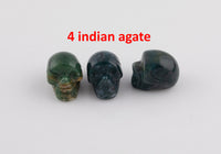 1" Skulls Gemstone Skulls Skull 1 inch natural crystal crystals rose quartz agate amazonite onyx labradorite opal sodalite jade aventurine