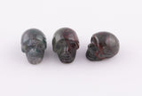 1 Pc Natural Bloodstone Skull Skulls ~1" - Self Standing - Not Drilled