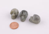 1 Pc Natural Labradorite Skull Skulls ~1" - Self Standing - Not Drilled