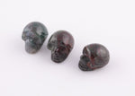 1 Pc Natural Bloodstone Skull Skulls ~1" - Self Standing - Not Drilled