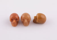 1 Pc Natural Orange Aventurine Skull Skulls ~1" - Self Standing - Not Drilled