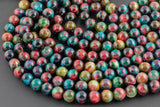 Multi tiger's eye beads tiger eye. 4mm 6mm 8mm 10mm 12mm round bead . green blue purple multi color Great quality full strand 15.5