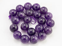 18mm Amethyst Beads Large Amethyst AA Quality Beautiful Large Amethyst Beads 15.5"