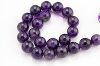 18mm Amethyst Beads Large Amethyst AA Quality Beautiful Large Amethyst Beads 15.5"