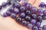 18mm Amethyst Beads Large Amethyst AA Quality Beautiful Large Amethyst Beads 15.5"