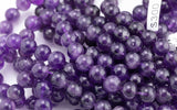 14mm Amethyst Beads Large Amethyst AA Quality Beautiful Large Amethyst Beads 15.5"