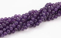 Amethyst Beads AA Quality Smooth Round 6mm 8mm 10mm 15.5"