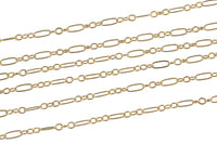 Gold Filled Italian 2mm, Italian 3 to 1 links, Wholesale, USA Made, Chain by foot Permanent Jewelry Chain