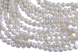 White Fresh Water Pearl Center Drill Nugget Beads 7-8mm 8-9mm 15" Strand