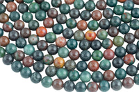 Natural Real Genuine Bloodstone 4mm 6mm 8mm Smooth Round Beads Superior Quality~ 100% Bloodstone Full 15.5" Strand Gemstone Beads