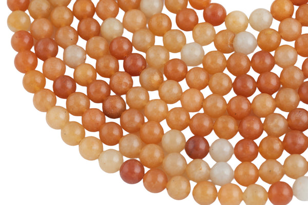 Natural Orange Golden Aventurine, High Quality in Round, 4mm, 6mm, 10mm, 12mm AAA Quality Smooth Gemstone Beads