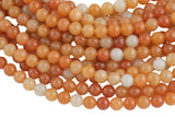 Natural Orange Golden Aventurine, High Quality in Round, 4mm, 6mm, 10mm, 12mm AAA Quality Smooth Gemstone Beads