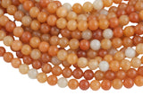 Natural Orange Golden Aventurine, High Quality in Round, 4mm, 6mm, 10mm, 12mm AAA Quality Smooth Gemstone Beads