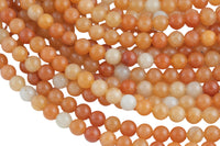 Natural Orange Golden Aventurine, High Quality in Round, 4mm, 6mm, 10mm, 12mm AAA Quality Smooth Gemstone Beads